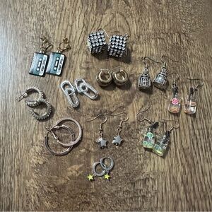 11 pair of earrings.